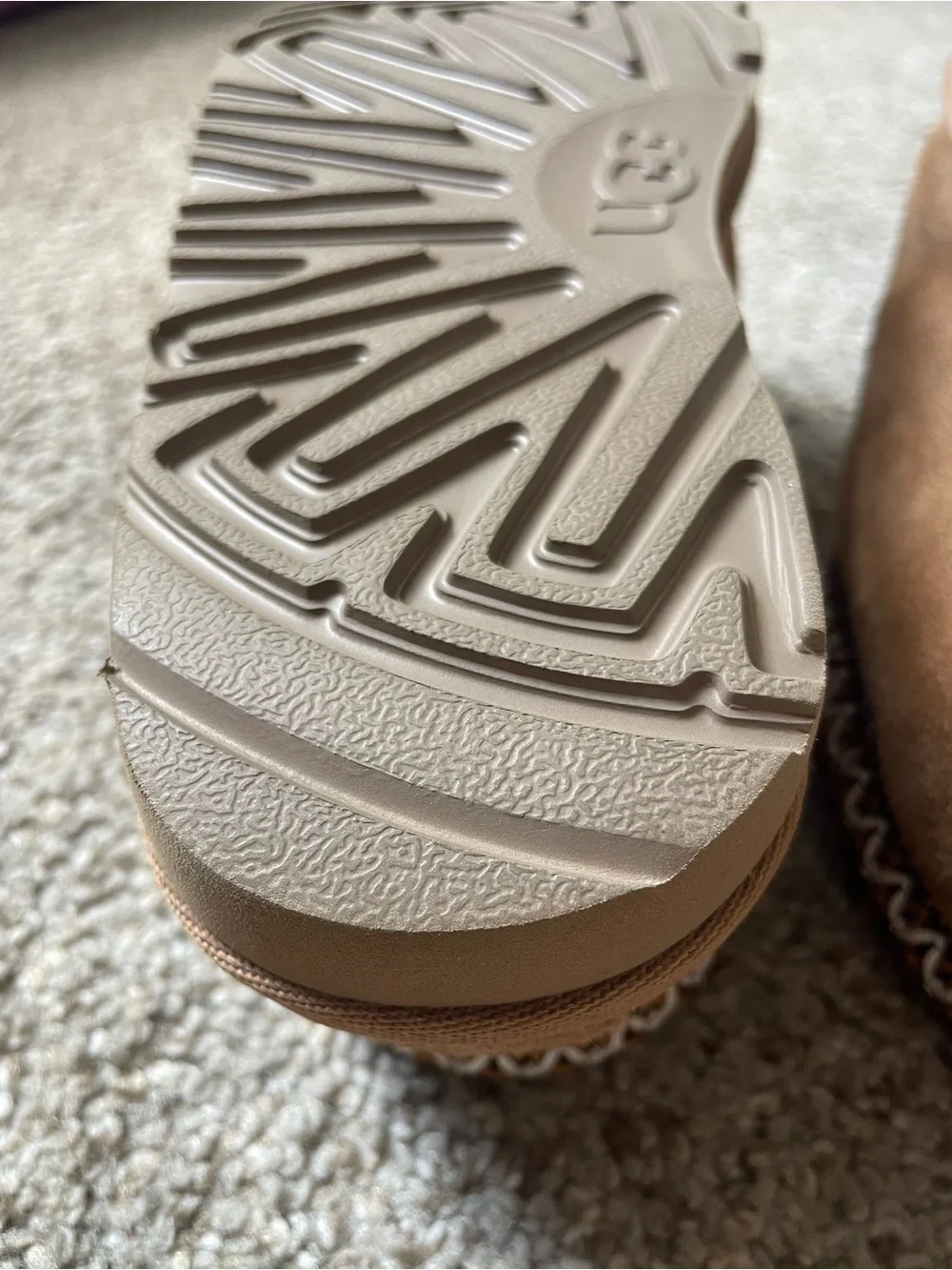 UGG Chestnut Suede Shearling Lined Slip-On Clogs